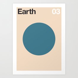 Earth 03 - Minimal Planets Art Print