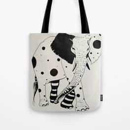 Polka-dotted elephant Tote Bag