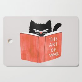 Cat reading book Cutting Board