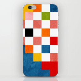 Abstract summer checkerboard iPhone Skin