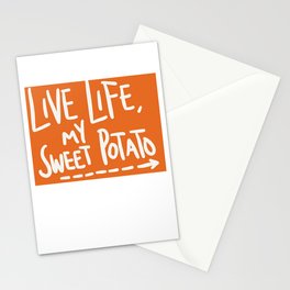 Live Life My Sweet Potato Stationery Cards