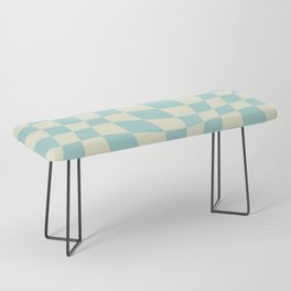 Warped Checkered Pattern (mint blue/cream) Bench