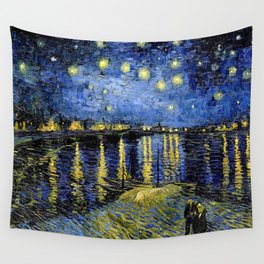 Vincent Van Gogh Starry Night Over the Rhone Wall Tapestry
