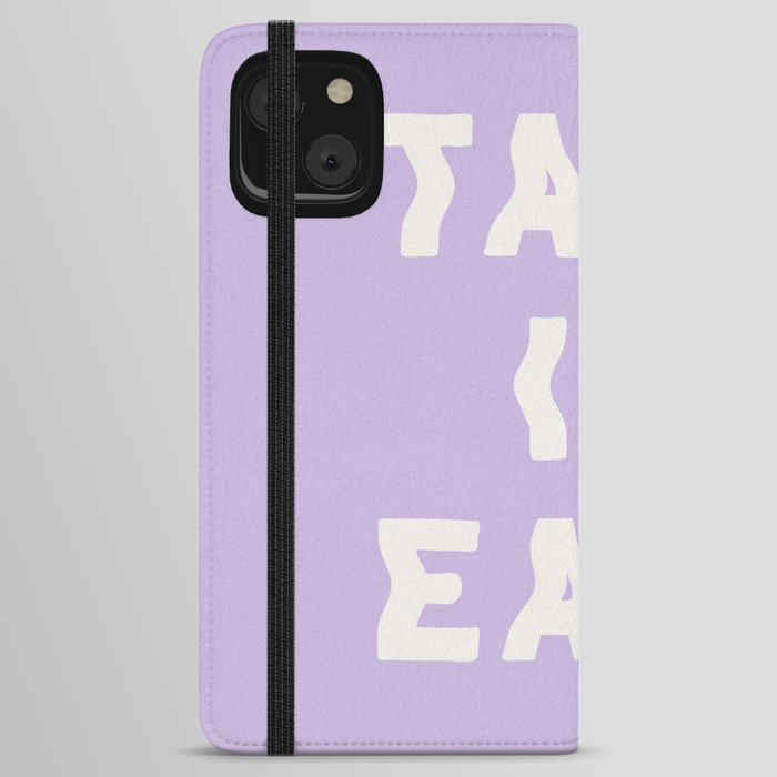 Take It Easy Lavender iPhone Wallet Case