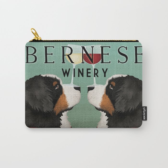 Bernese Mountain Dog Winery Carry-All Pouch