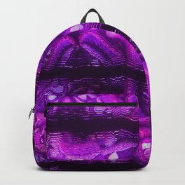 Purple Glitch Stripes Backpack