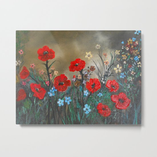 Impasto Poppy Love - Talins Poppy Love Metal Print