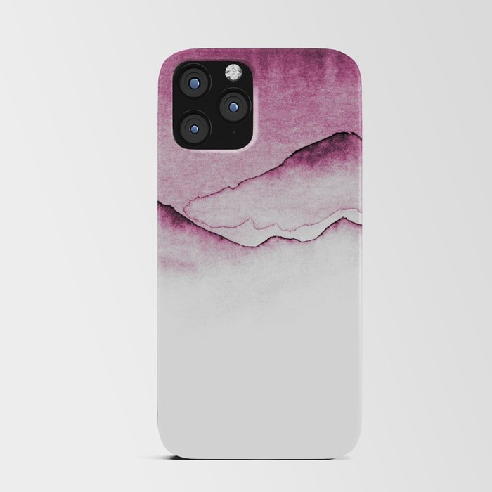 Pink Sky Mountains iPhone Card Case