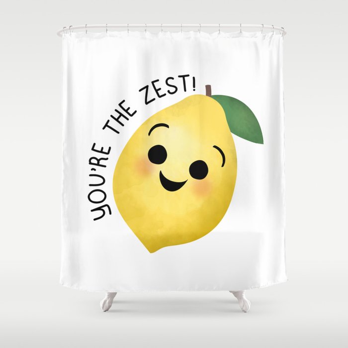 You're The Zest - Happy Lemon Shower Curtain