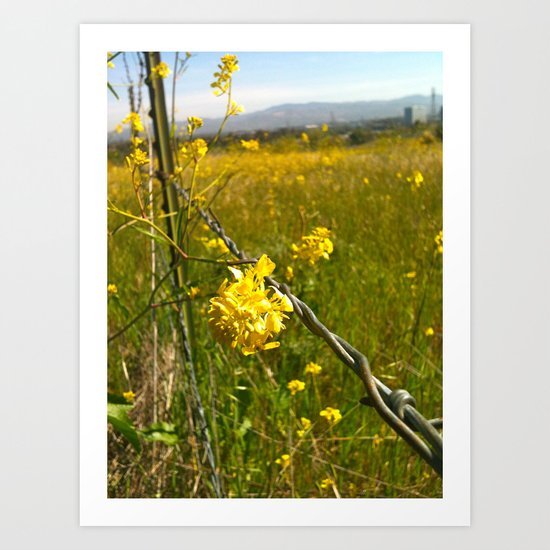 Touching Yellow Art Print