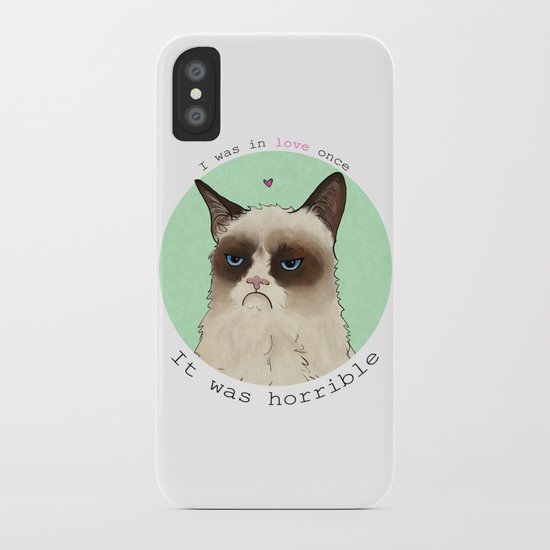 Grumpy cat love iPhone Case