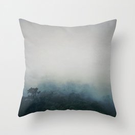 The misty woods Throw Pillow