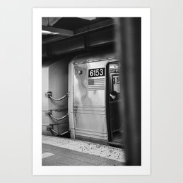 Metro in New York City, USA | City escape | Black and white Travel photography art print Art Print | Number, Retro, Digital, Metro, Travel Photography, Cityescape, New York City, Film, Nyc, New York 