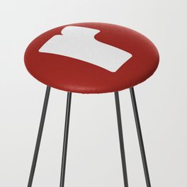 r (White & Maroon Letter) Counter Stool