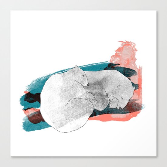 polar bears Canvas Print