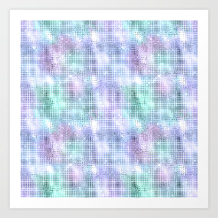 Glam Iridescent Sparkling Pattern Art Print