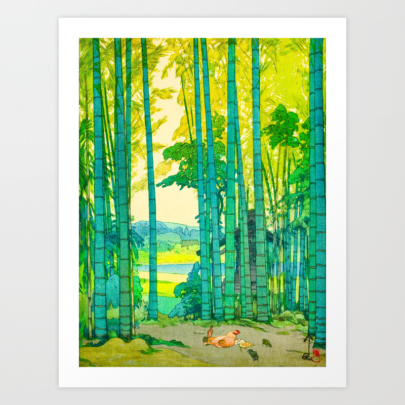 Yoshida Hiroshi Bamboo Grove Vintage Japanese Woodblock Print