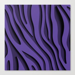 Purple Zebra 3D Modern Art Collection Canvas Print