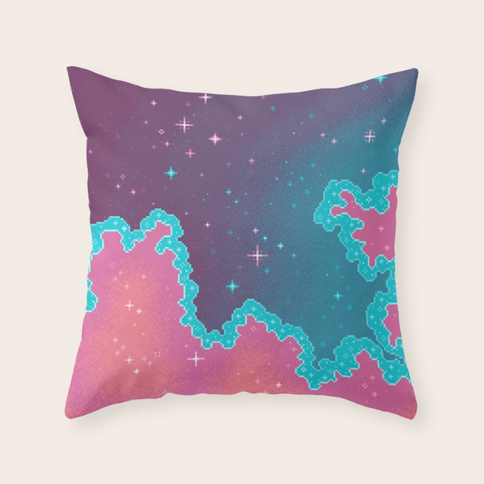 Candy Unicorn Pixel Galaxy Throw Pillow By Sarajea Society6