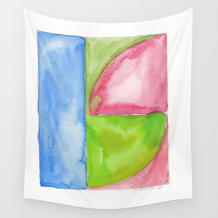 180818 Geometrical Watercolour 1| Colorful Abstract | Modern Watercolor Art Wall Tapestry