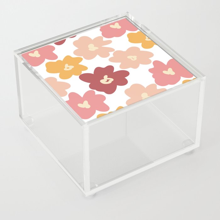  Sunny Summer Matisse Retro Flowers Acrylic Box