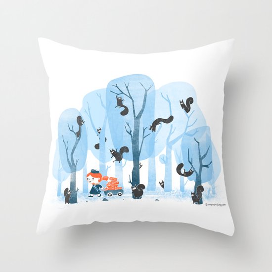 Squinjas! Throw Pillow