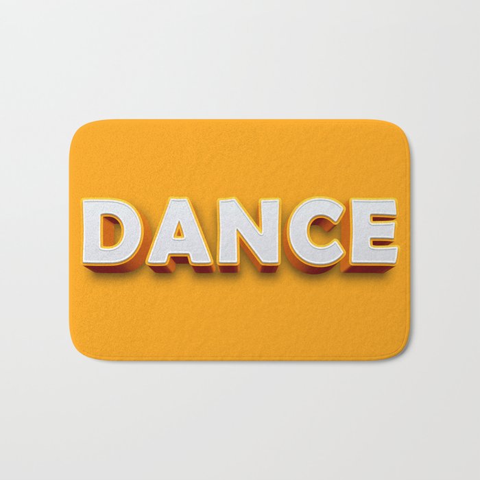 Dance 3D typography Bath Mat