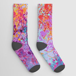 Abstract Colorful Expressionism Art Sea of Emotions Socks