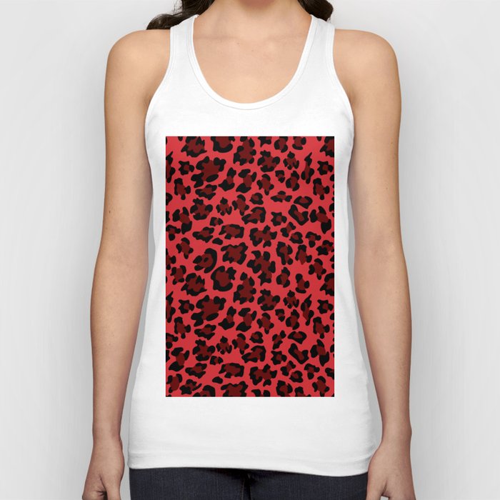 Red Leopard Print // Leopard Prints On Me Tank Top