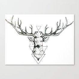 Geometric Deer Canvas Print