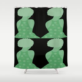 Woman At The Meadow Vintage Dark Style Pattern 09 Shower Curtain