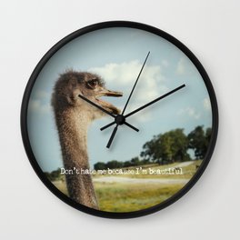 Don't Hate Me Wall Clock