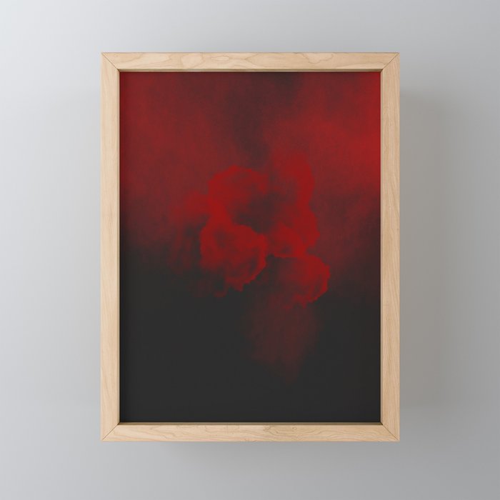 Red Smoke Framed Mini Art Print
