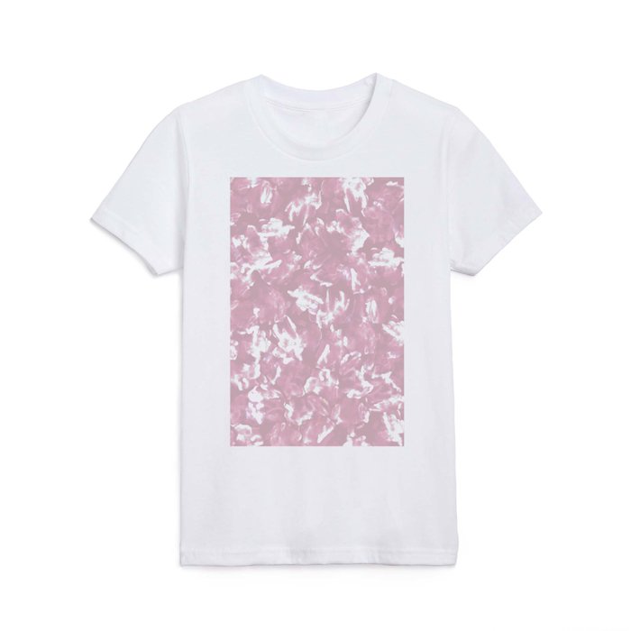 Pink and white marble watercolor Kids T Shirt