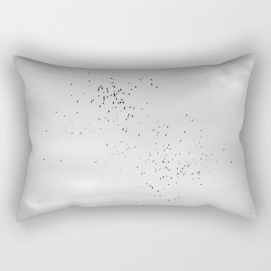 "Sky and birds". Study IV Rectangular Pillow