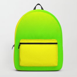 Neon Yellow and Neon Yello Green Ombré  Shade Color Fade Backpack