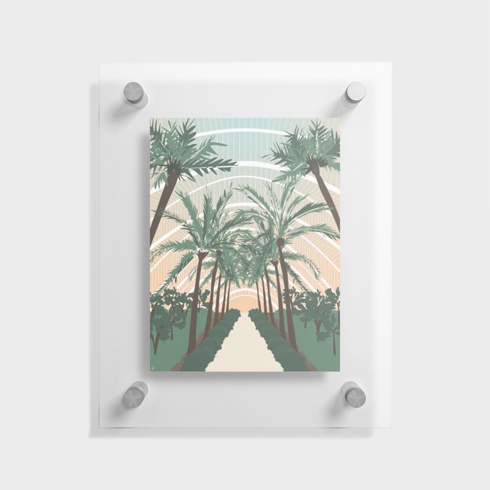 Palm Trees in Valencia, Spain Floating Acrylic Print