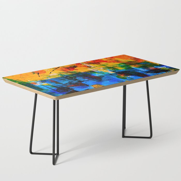 Colorful Abstract Art Coffee Table