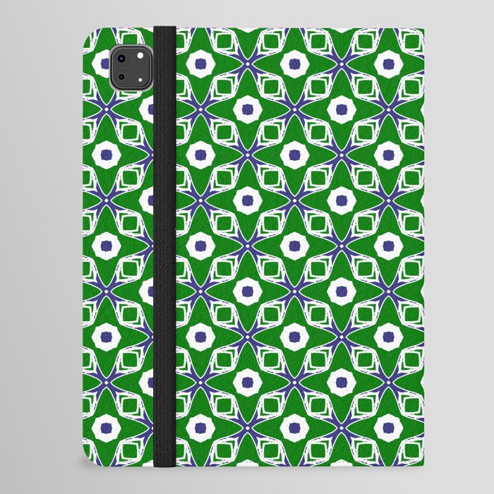 Green floral seamless repeating pattern iPad Folio Case