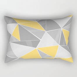 Pattern, grey - yellow Rectangular Pillow