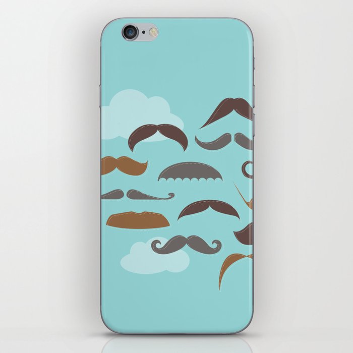 Mustaches in the Sky iPhone Skin