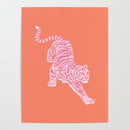 Year of the Tiger - Orange/Pink Poster
