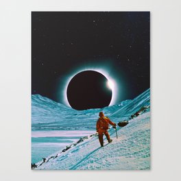 The Explorer - Space Collage, Retro Futurism, Sci-Fi Canvas Print