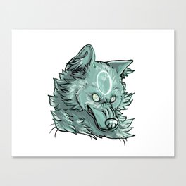 Ghost Wolf Moon Canvas Print