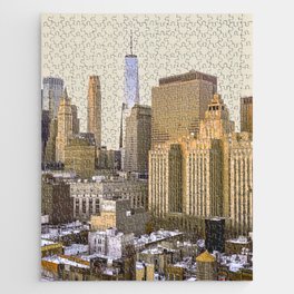 New York City Skyline Minimalist Jigsaw Puzzle