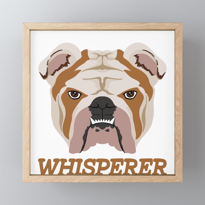Bulldog Whisperer Framed Mini Art Print