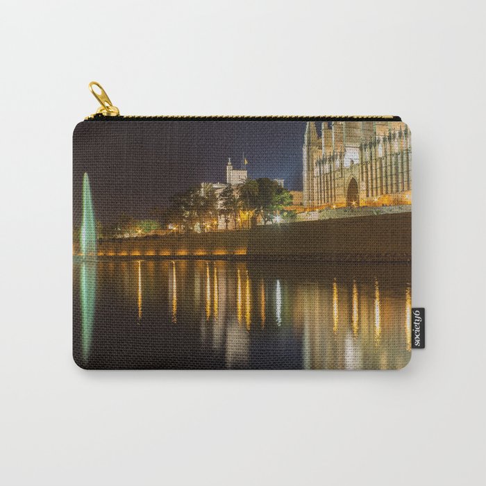 Spain Photography - Catedral Basílica Lit Up In The Night Carry-All Pouch