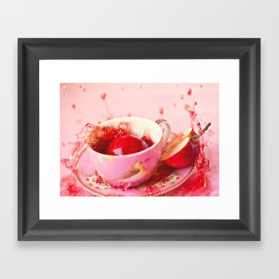 Apple splash Framed Art Print