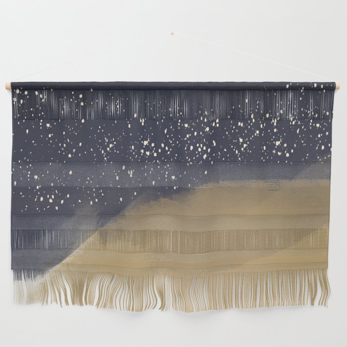 Golden speckles large abstract Wall Hanging