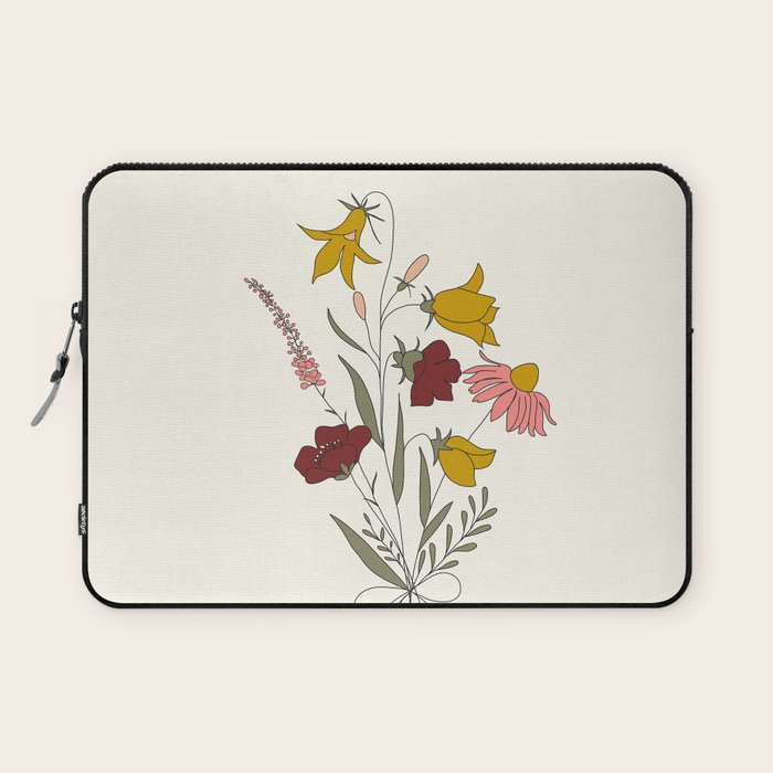 Wildflowers Bouquet Laptop Sleeve by Nadja Society6